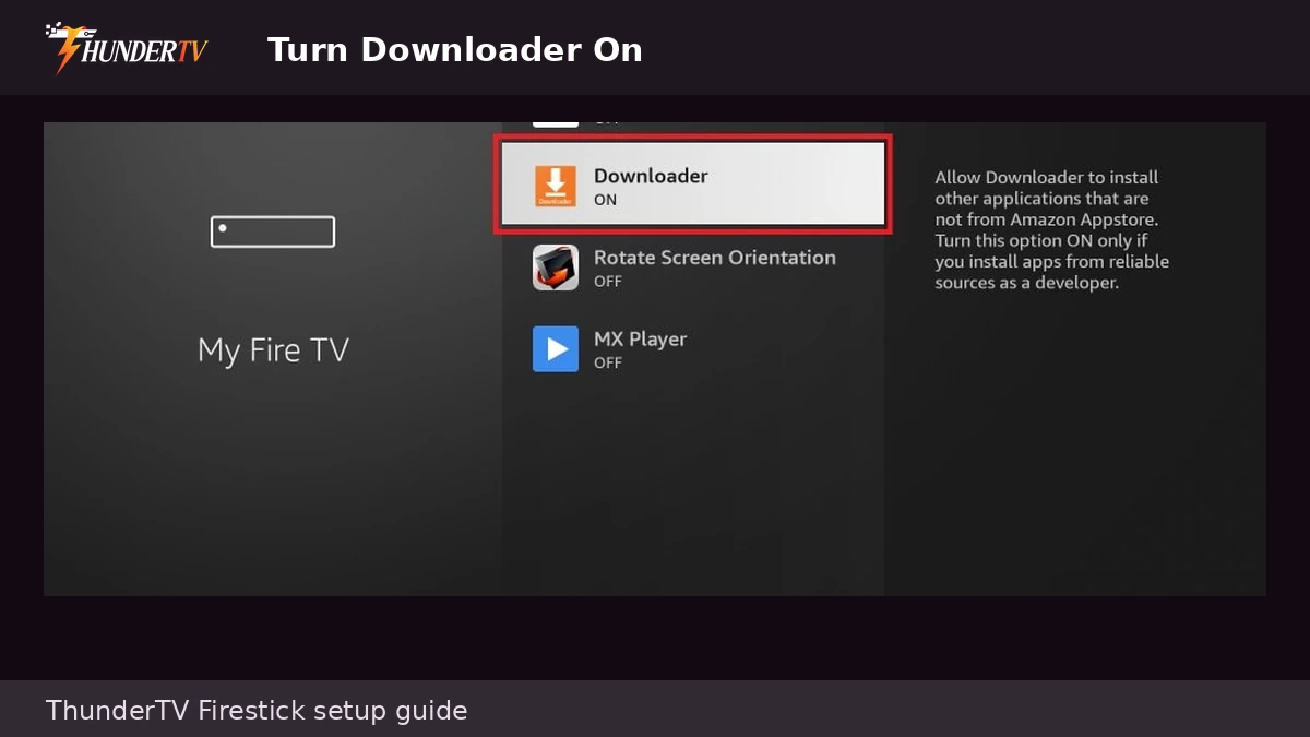 Install Unknown Apps menu on Firestick for IPTV setup