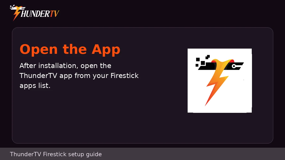 Open ThunderTV app from Firestick apps list