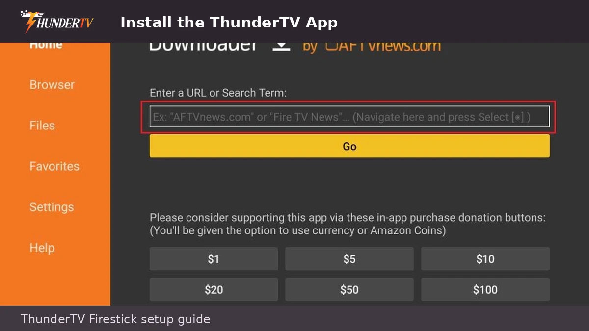 Install ThunderTV app on Firestick using Downloader or ThunderTV AppStore