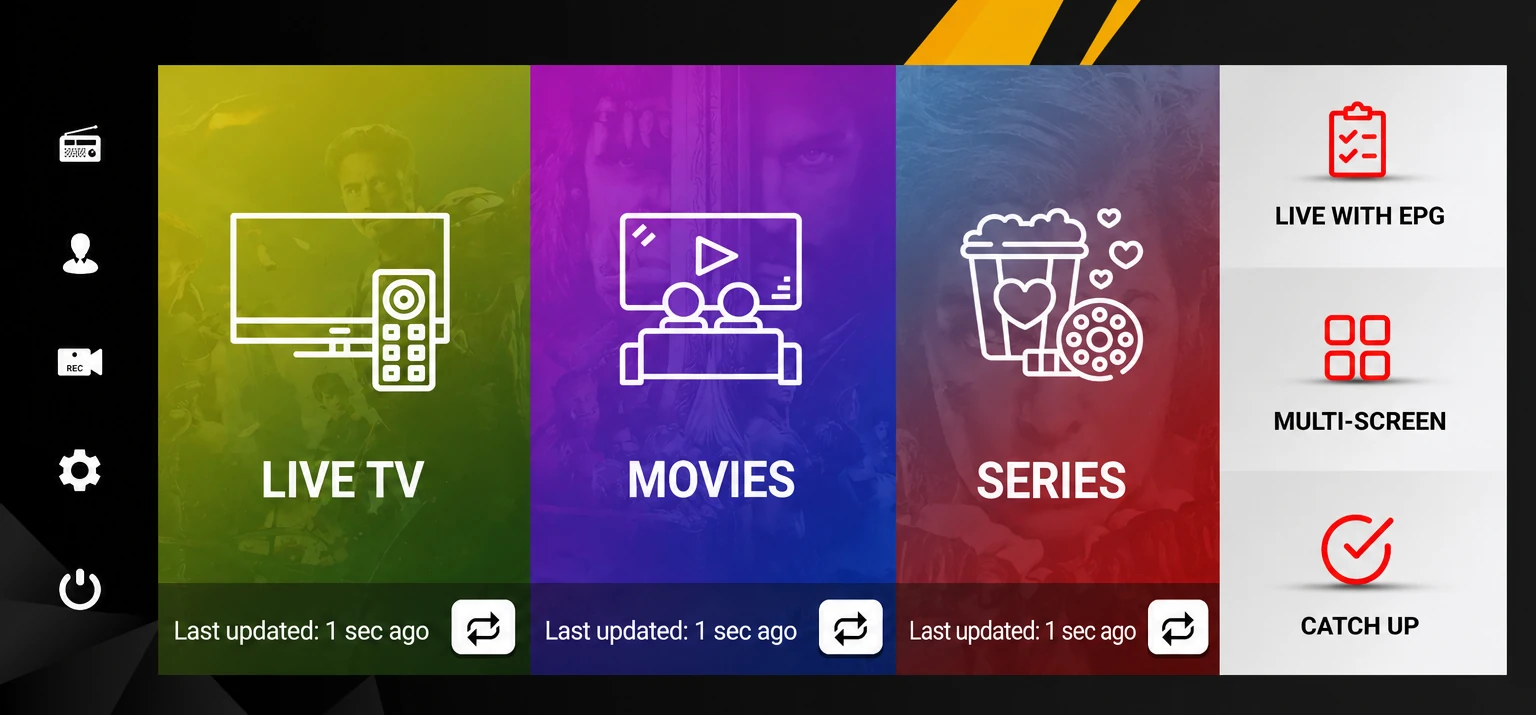ThunderTV IPTV app setup screen for live TV movies and series